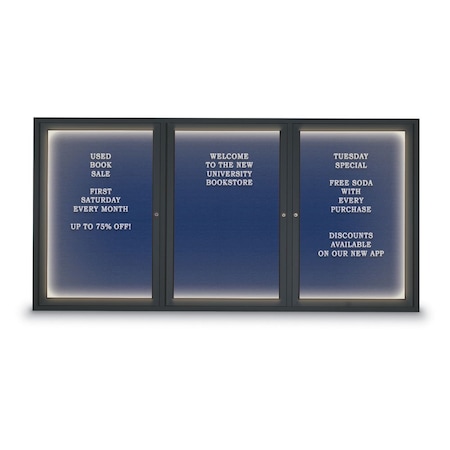 United Visual Products Indoor Enclosed Combo Board, 42"x32", Black Frame/White Porc & Pearl UVCB4232B-WHTPORC-PEARL